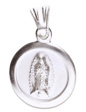 Dije redondo Enjoya Virgen de Guadalupe de plata P 925