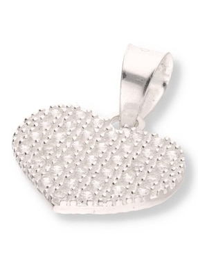 Dije de corazón Enjoya Love de plata P 925 circonita