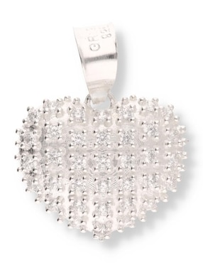 Dije de corazón Enjoya Love de plata P 925 circonita