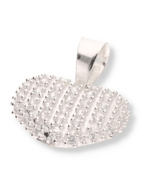 Dije de corazón Enjoya Love de plata P 925 circonita
