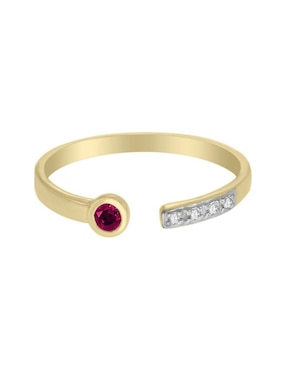 Anillo Fascinare Fantasy Colors 14 k de oro rubí brillante