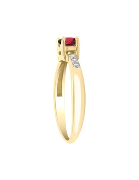 Anillo Fascinare Rubeos 14 k de oro rubí y diamante brillante