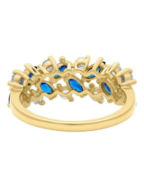 Anillo circular Joyería M De Leon 10 k de oro zirconia brillante