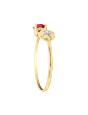 Anillo Fascinare Inara 14 k de oro rubí y diamante brillante