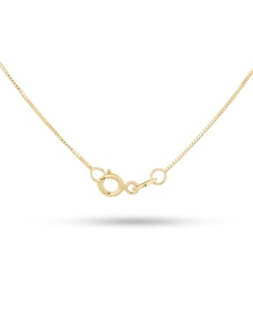 Collar con dije de letra B Joyerías Bizzarro de oro amarillo 14 K