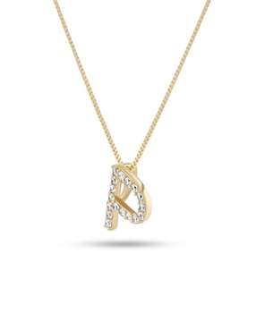 Collar con dije Letra P Joyerías Bizzarro de oro amarillo 14 K