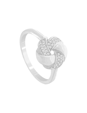 Anillo de nudo Fianelli Abriana 14 k de oro blanco diamante brillante