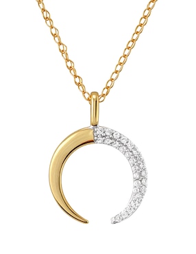 Collar de luna MJJ Brilliant Inc de oro 14 K