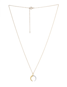 Collar de luna MJJ Brilliant Inc de oro 14 K