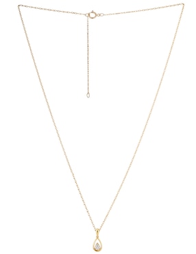 Collar de gota Mjj Brilliant Inc de oro amarillo 14 K