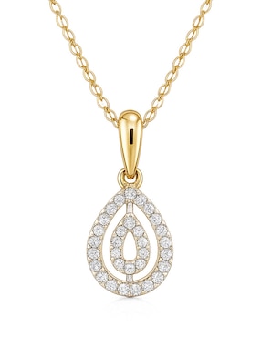 Collar de gota MJJ Brilliant Inc de oro 14 K