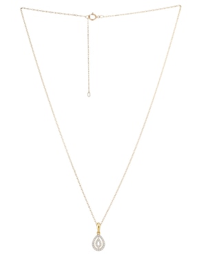Collar de gota MJJ Brilliant Inc de oro 14 K