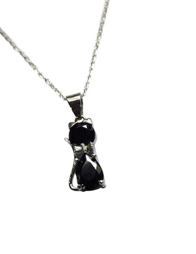 Collar con dije de gato Limerence By Claudia Herrera de plata P 925