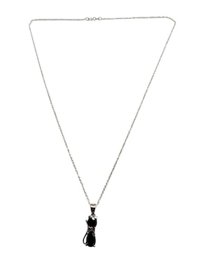 Collar con dije de gato Limerence By Claudia Herrera de plata P 925
