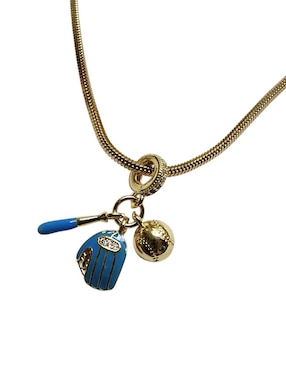 Collar con dije Limerence By Claudia Herrera Béisbol de oro laminado 14 K