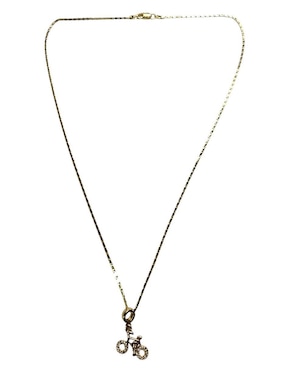 Collar con dije de bicicleta Limerence By Claudia Herrera de oro laminado 14 K