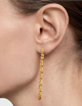Aretes largos de oso Tous Carrusel con acabado brillante
