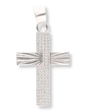 Dije de cruz Enjoya de plata P 925 circonita