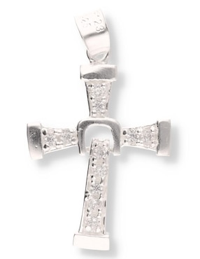 Dije de cruz Enjoya de plata P 925 circonita