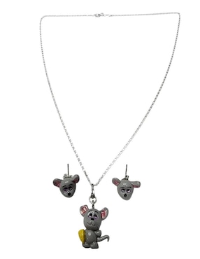 Aretes y collar de ratón Limerence by Claudia Herrera Roedores de plata P 925