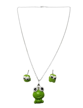 Aretes y collar de rana Limerence by Claudia Herrera Anfibio de plata P 925