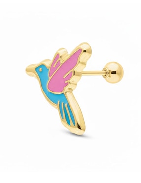 Broquel de colibrí Joyería M De Leon de oro amarillo 10 K con acabado brillante