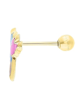 Broquel de colibrí Joyería M De Leon de oro amarillo 10 K con acabado brillante