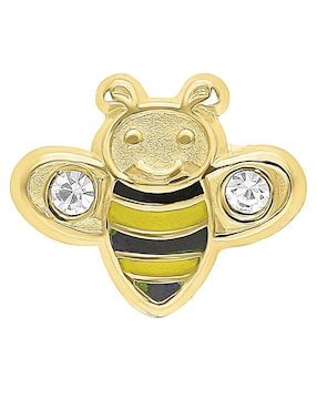 Broquel individual de abeja Joyería M de Leon de oro amarillo 10 K con acabado brillante