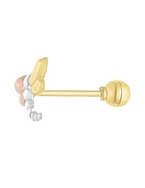 Arete de libélula Joyería M De Leon de oro 10 K con acabado brillante