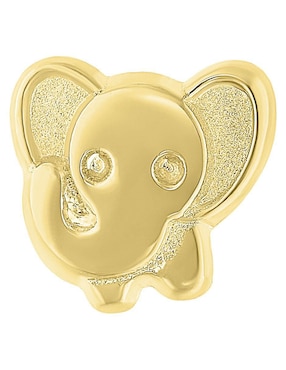 Arete de elefante Joyería M De Leon de oro amarillo 10 K con acabado brillante zirconia
