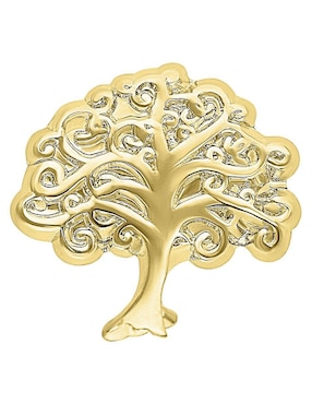 Arete de árbol Joyería M De Leon de oro amarillo 10 K con acabado brillante