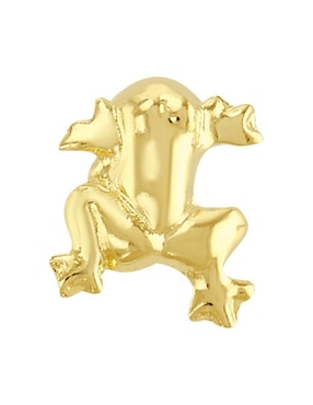 Arete de rana Joyería M De Leon de oro amarillo 10 K con acabado brillante