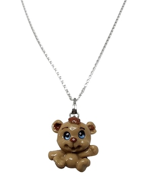 Collar con dije de oso Limerence By Claudia Herrera Ternura de plata P 925