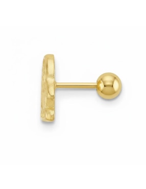 Arete de pingüino Joyería M de Leon de oro amarillo 10 K con acabado brillante