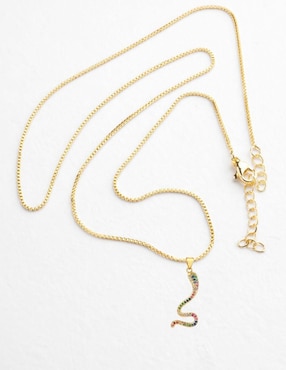 Collar con dije de serpiente Yoiko Eter 18 K