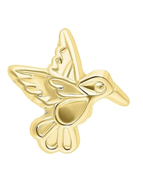 Arete de colibrí Joyería M De Leon de oro amarillo 10 K con acabado brillante zirconia