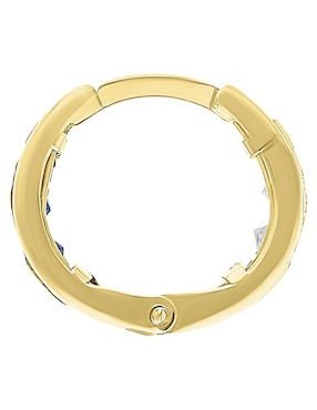 Huggies Joyería M de Leon de oro amarillo 10 k con acabado brillante zirconia