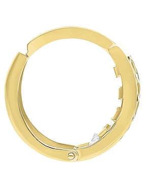 Huggies Joyería M de Leon de oro amarillo 10 k con acabado brillante zirconia