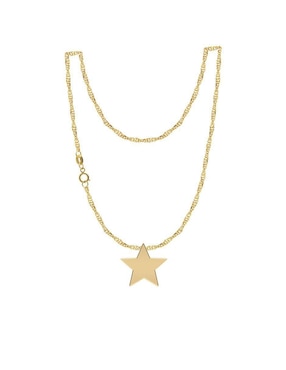 Collar con dije de estrella Abba Joyas de oro 10 K