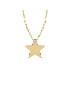Collar con dije de estrella Abba Joyas de oro 10 K