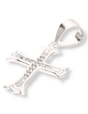 Dije de cruz Enjoya de plata P 925 circonita