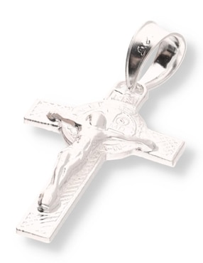 Dije de cruz Enjoya San Benito de plata P 925