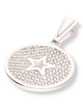 Dije redondo Enjoya Love Estrella de plata P 925 circonita