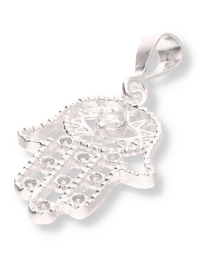 Dije de mano de Fátima Enjoya Love de plata P 925 circonita