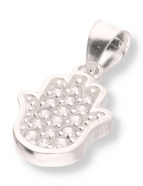 Dije de mano de Fátima Enjoya Love de plata P 925 circonita