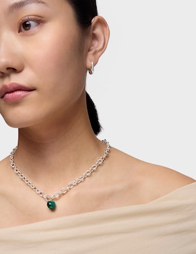 Dije de corazón Tous Flechazo de plata P 925 malaquita