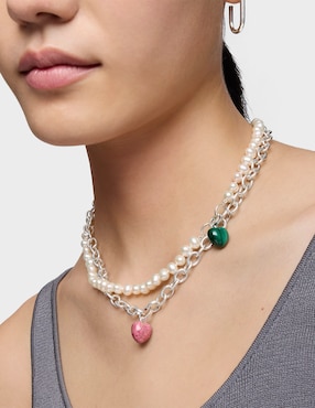 Dije de corazón Tous Flechazo de plata P 925 rodonita