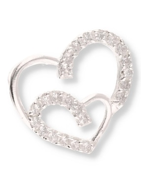 Dije de corazón Enjoya Love de plata p 925 circonita