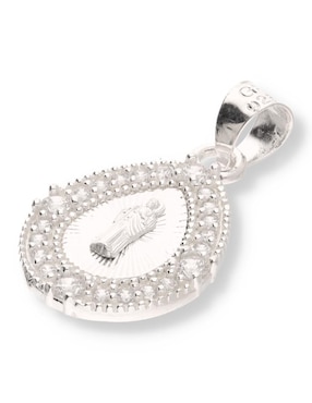 Dije de gota Enjoya San Judas Tadeo de plata P 925 circonita