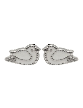 Broqueles de pájaro Mardia de plata P 925 con acabado esmaltado